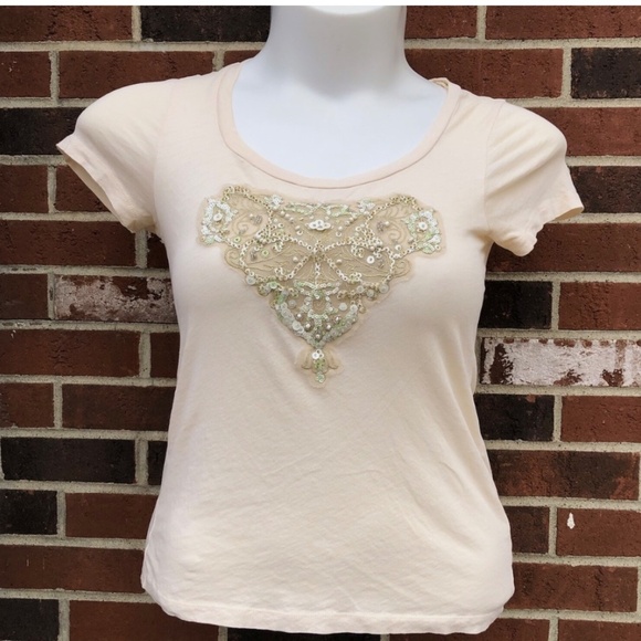J.Crew Beaded Short Sleeve Top - Picture 2 of 4